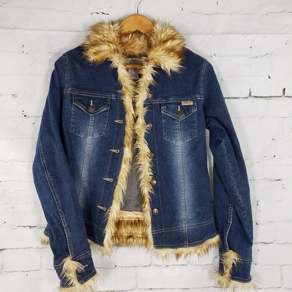 Billabong Jackets & Blazers - Denim Jacket Faux Fur Billabong Small
